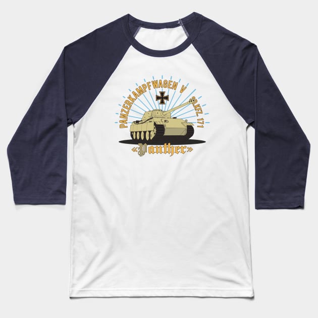 Pz-5 Panther Baseball T-Shirt by FAawRay